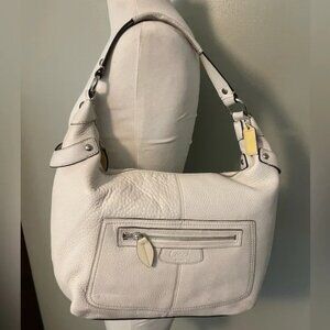 Vintage Coach Penelope White Leather Large Hobo Tote Bag Purse